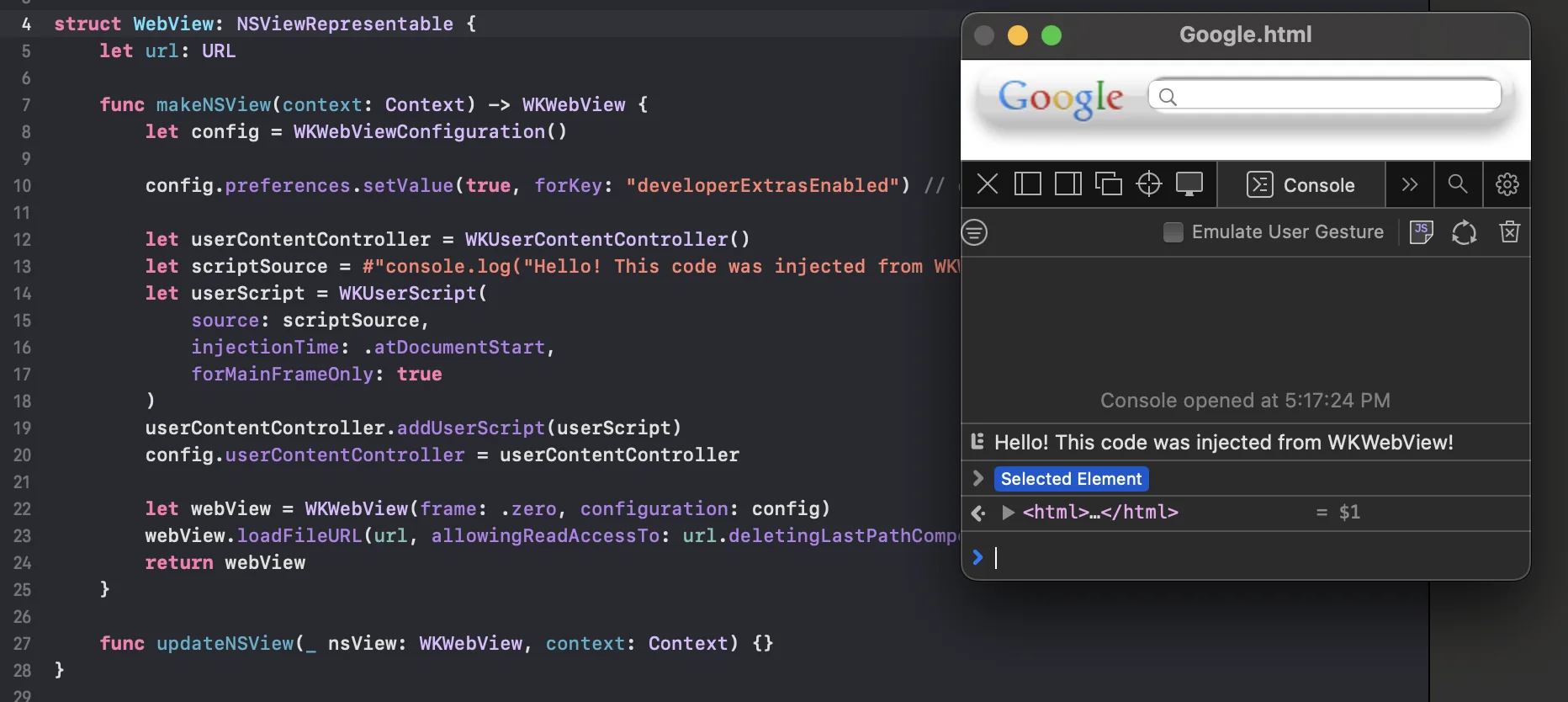 WKWebView JS Inject